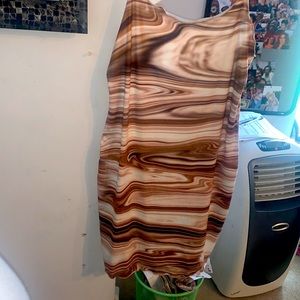 Coffee swirl dress